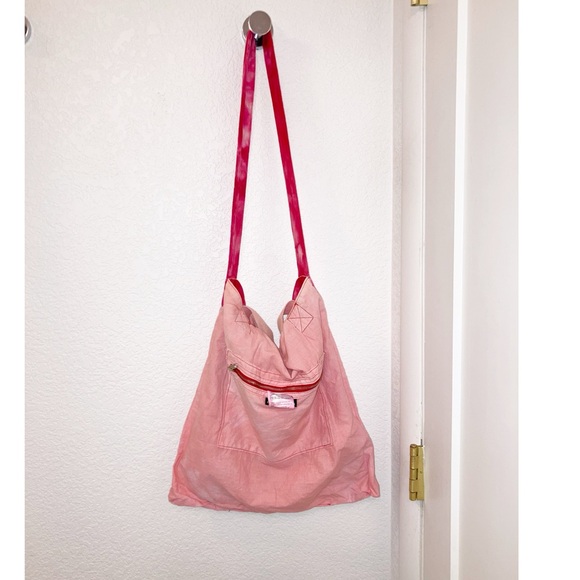 ✨RaRE COMME des GARÇONS tricot Dyed Wool 2 Ways Shoulder Tote Bag PINK - Picture 8 of 16